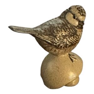POOLE POTTERY STONEWARE BIRD - BLUE TIT ON MUSHROOM